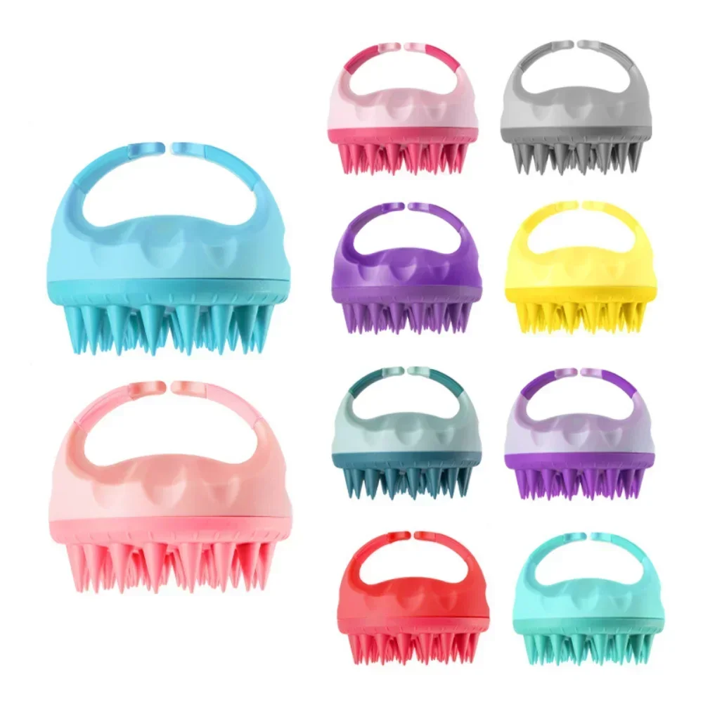 Portable Silicone Shampoo Brush Handheld Head Scalp Massage Brush Bath Massage Brush Body Shower Brushs Soft Hair Comb Hair Care