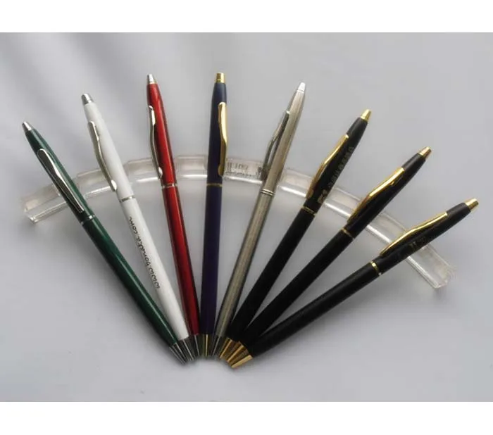 

Wholesale cheap promotion slim metal ballpoint pen engrave/laser personalized logo for business