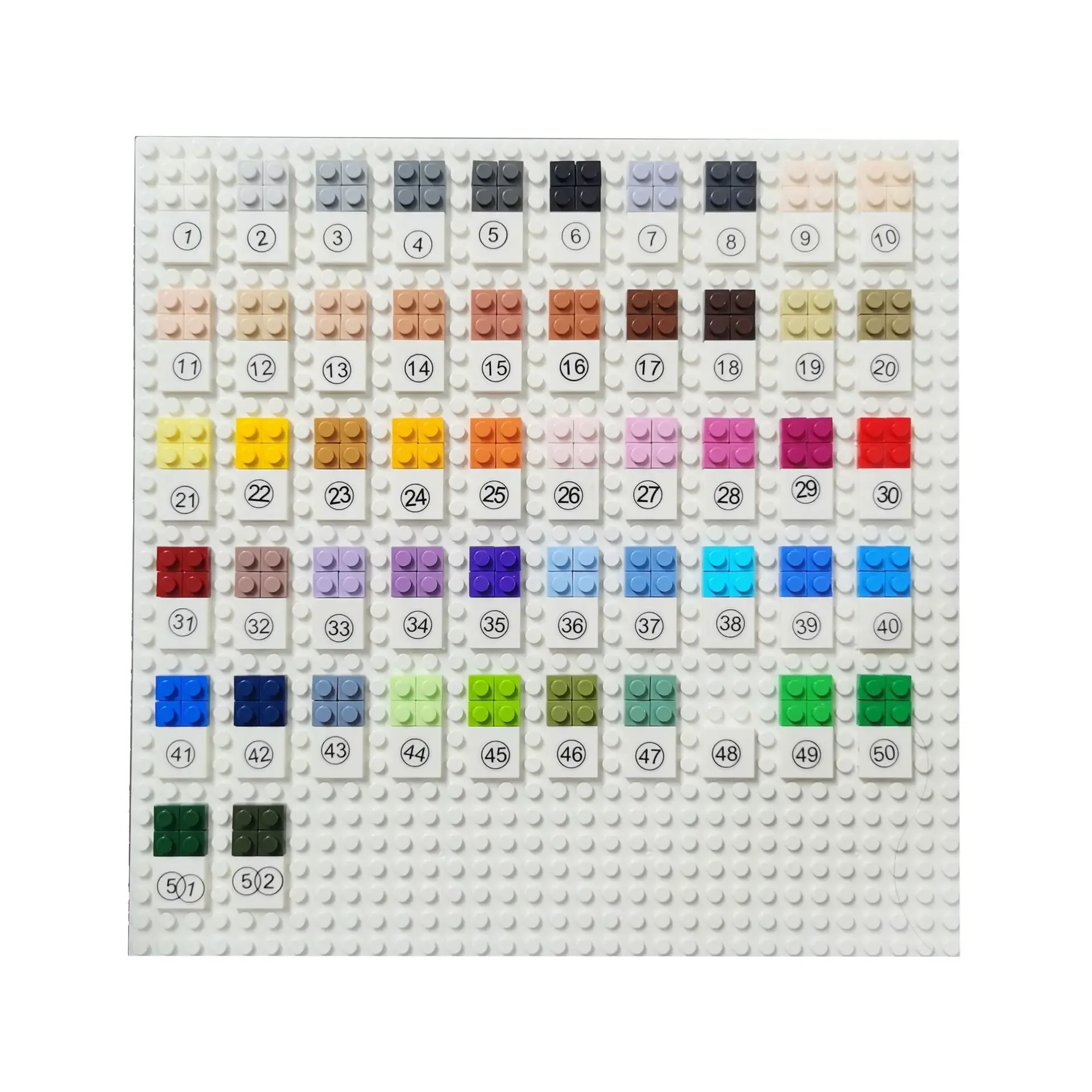 500pcs/Lot 100G Plate 1x1 Building Block MOC Parts DIY Pixel Art QR Code Brick Mosaic Kids Toys 52Colors Compatible