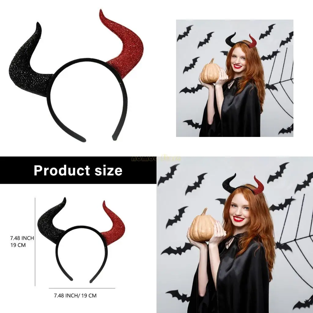 

31bf Devil Horns Headsder, аксессуары для костюмов дьявола косплей головной убор для волос