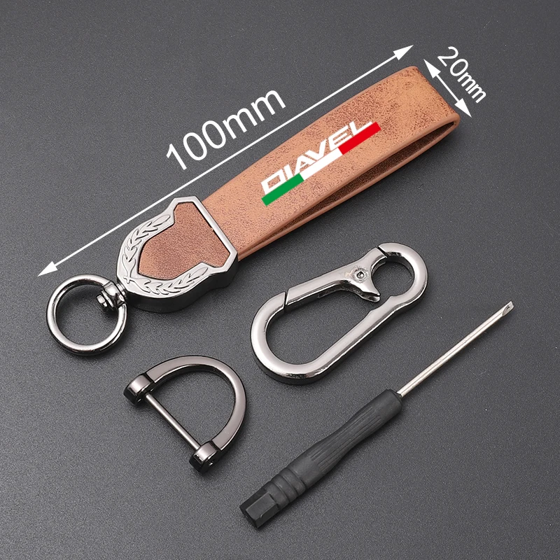 High-grade leather, ultra-clear printing, high-grade key chain keychain for DUCATI DIAVEL motorbike accessories