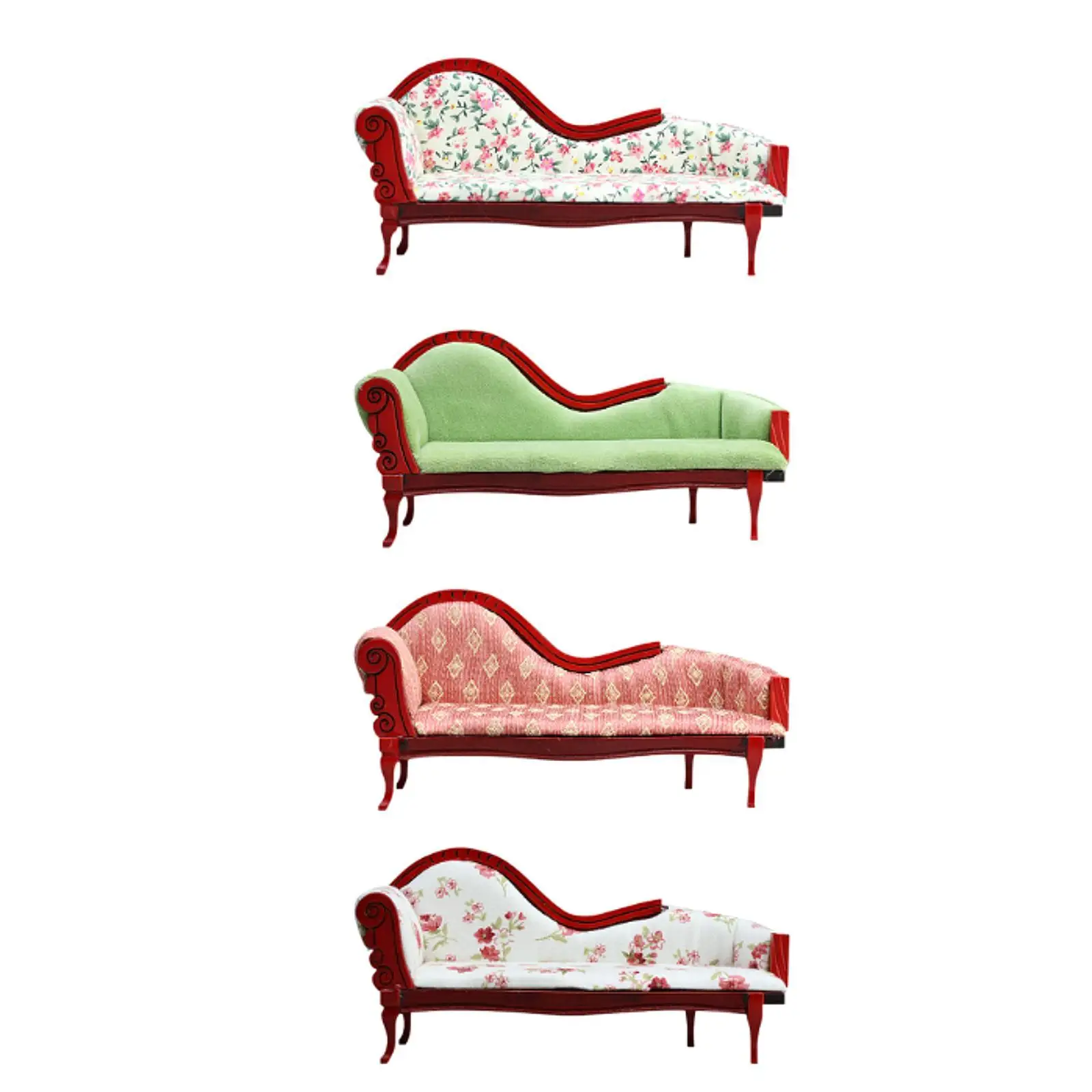 1:12 Domek dla lalek Mini Sofa Miniaturowe meble Sofa, dekoracja domku dla lalek, do samodzielnego wykonania