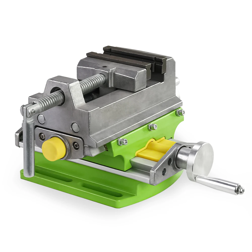 ALLSOME 3 Inch Cross Slide Bankschroef Vice tafel Samengestelde tafel Werktafel Bank Alunimun Legering Lichaam Voor Frezen boren HT2878