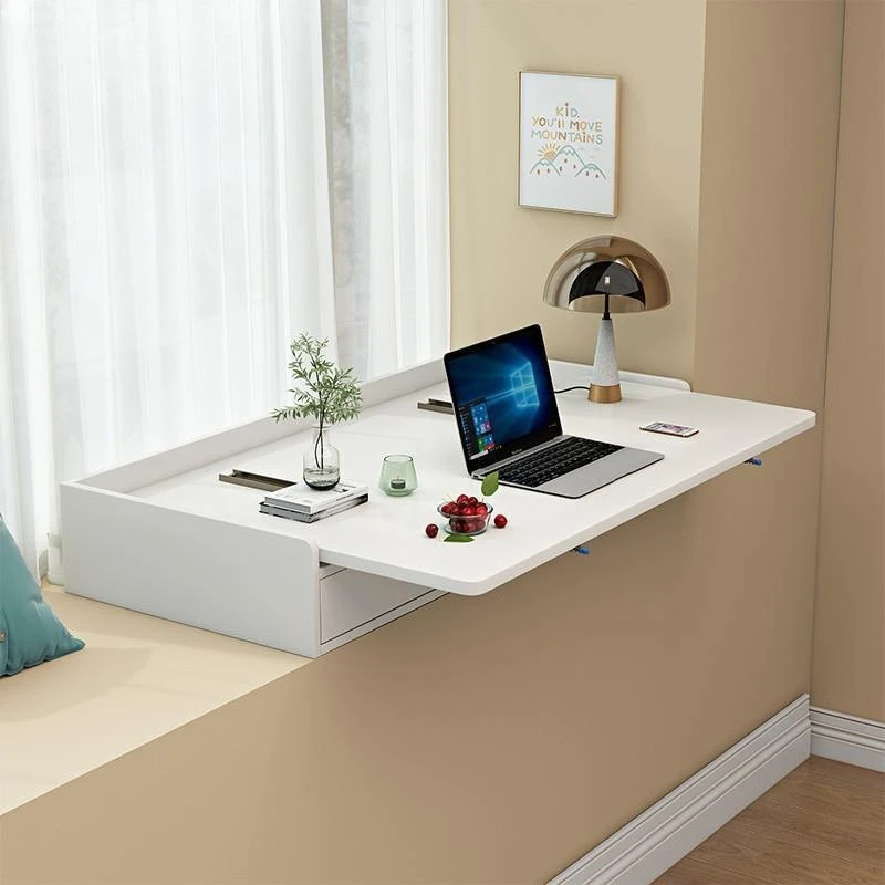 

bay window table retractable desk storage cabinet integrated home bedroom pull-out study desk storage cabinet electric