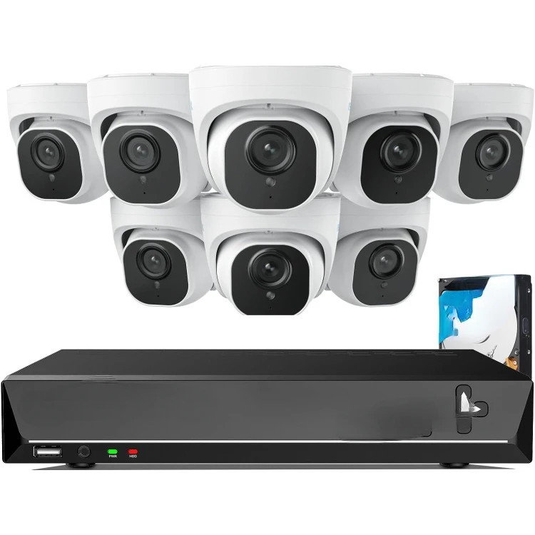 

, RLK16-800D8, 8pcs H.265 4K PoE, Wired with Person Vehicle Detection, 8MP/4K 16CH NVR