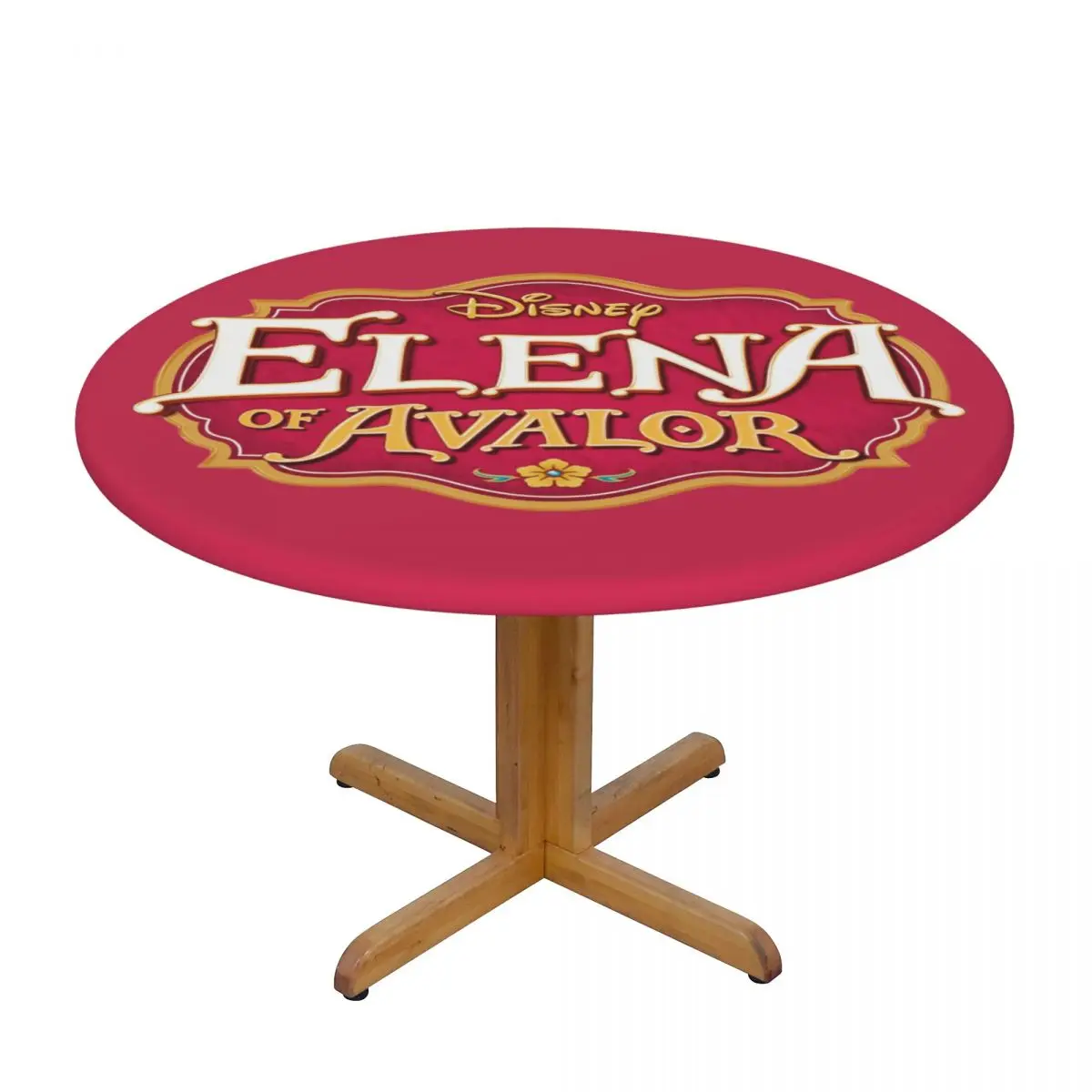 Round Waterproof Oil-Proof Disney Elena Of Avalor Adventure Tablecloth Backed Elastic Edge Table Covers Fit Anime Table Cloth