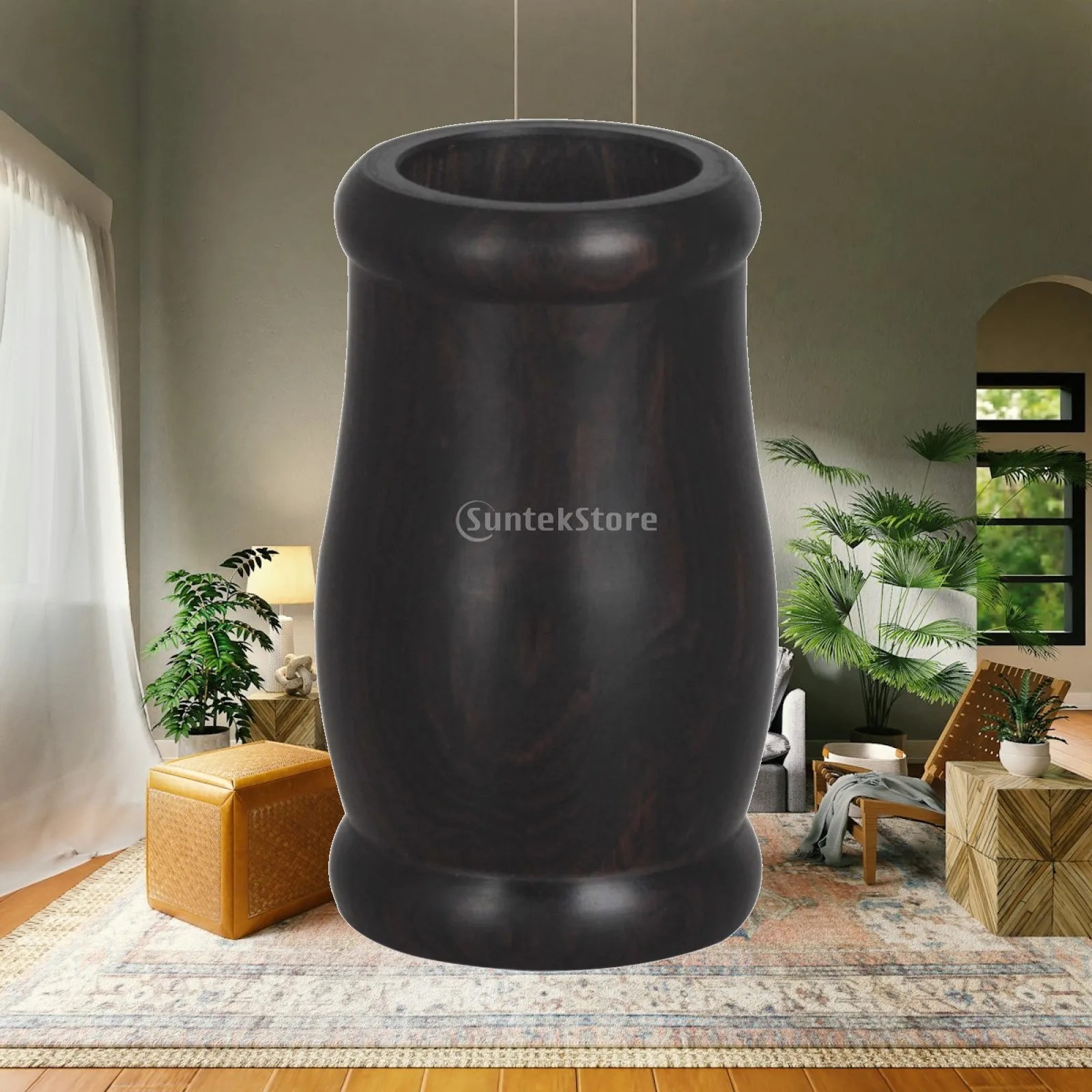 ebony-wood-barrel-black-woodwind-barrel-instrument-replacement-part-polished-tuning-tube-smooth