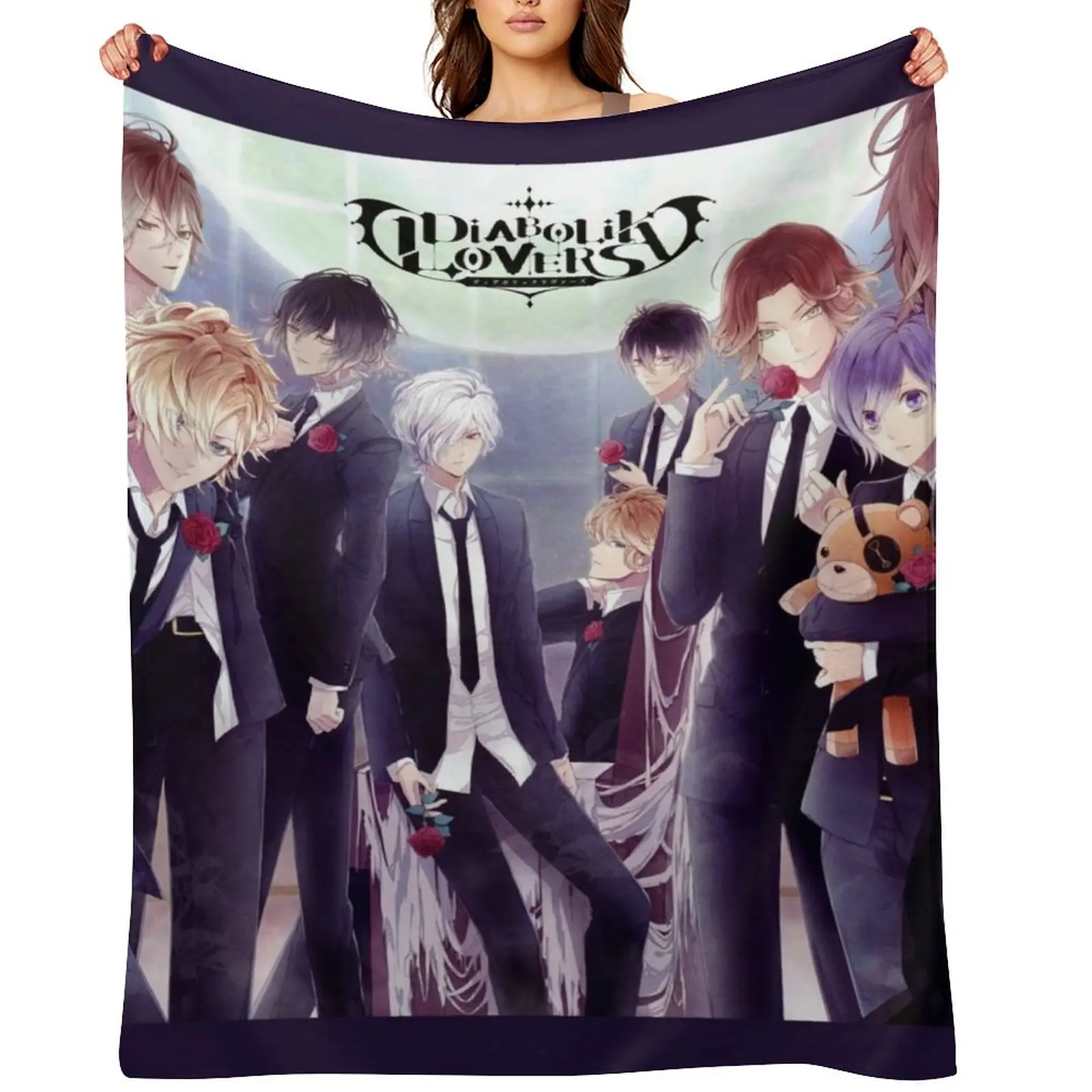 

Diabolik Lovers Full Moon Throw Blanket Summer Beddings Hairy Single Soft Plaid Blankets
