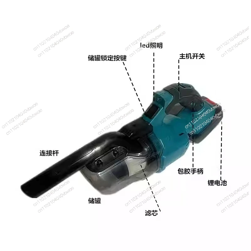 

Suitable for Makita lithium battery vacuum cleaner rechargeable portable handheld home car strong suction multi-function