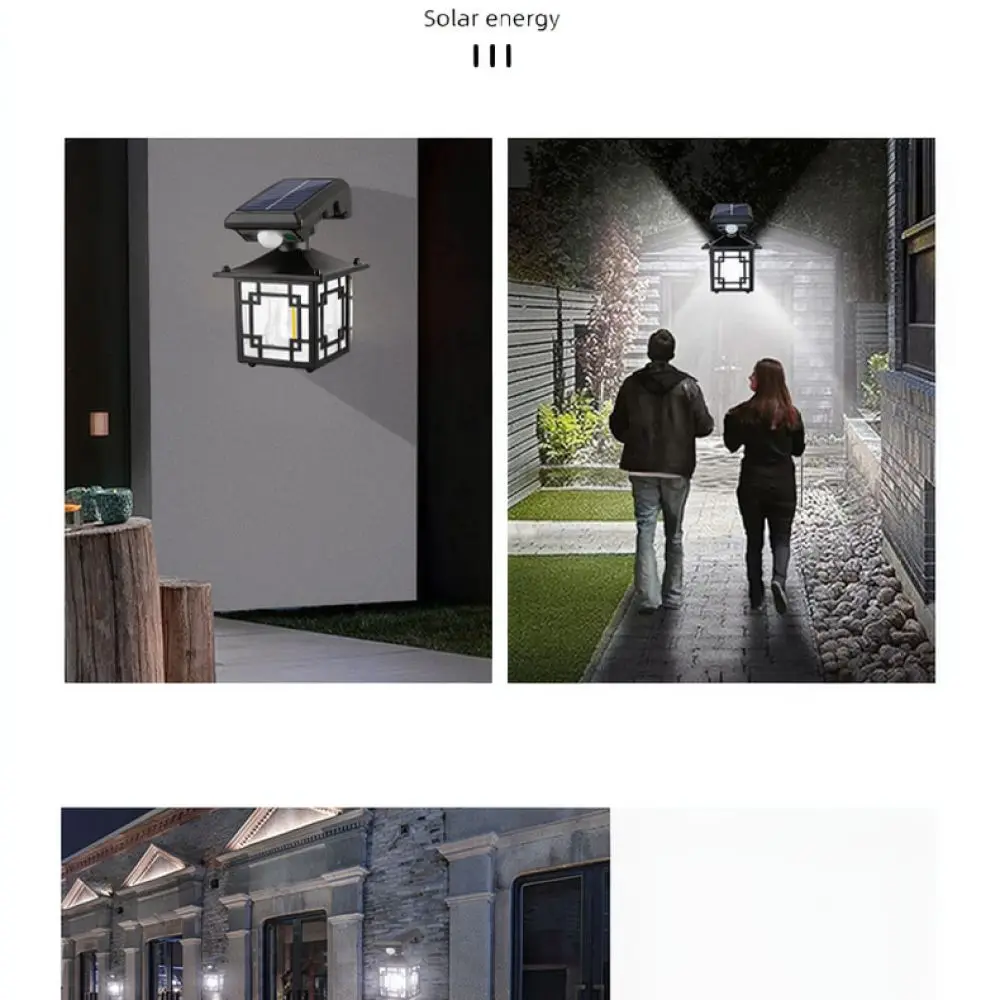 Outdoor Solar Wall Light Split Design Motion Sensor Garden Yard Lamp Waterproof Remote Control Modern Security Lighting