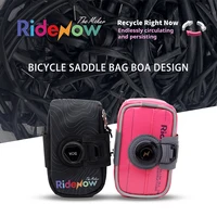 RIDENOW-bolsa para bicicleta de materiales reciclados, bolsa trasera para asiento trasero de bicicleta de montaña y carretera, almacenamiento de ciclismo impermeable y desmontable rápido
