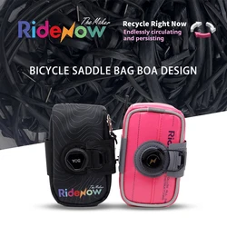 RIDENOW Recycled-materials Bike Bag Tail Bag Mountain Road Bike Backseat Saddle Bag Quick Detachable Waterproof Cycling Storage