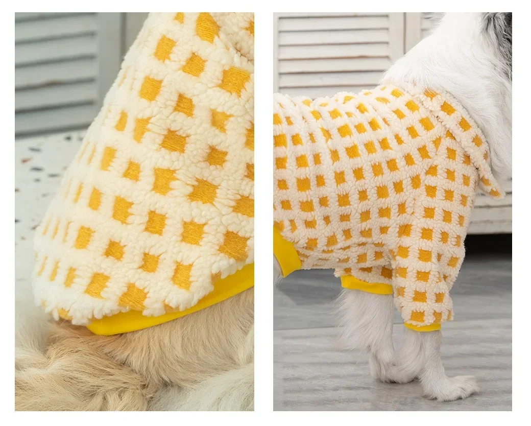 Winter keep warmLarge Dog Apparel Breathable Cotton Pet Pullover Clothes, Anti-Hair Loss, Medium and Large Dog Clothes