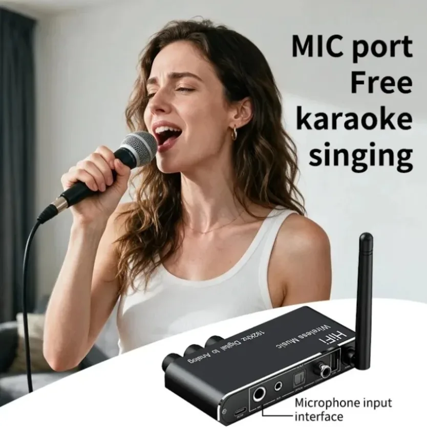 192KHz HiFi DAC Bluetooth 6.0 Wireless Audio Receiver SPDIF Optical Toslink Coaxial to RCA AUX Adapter For Home Sound System