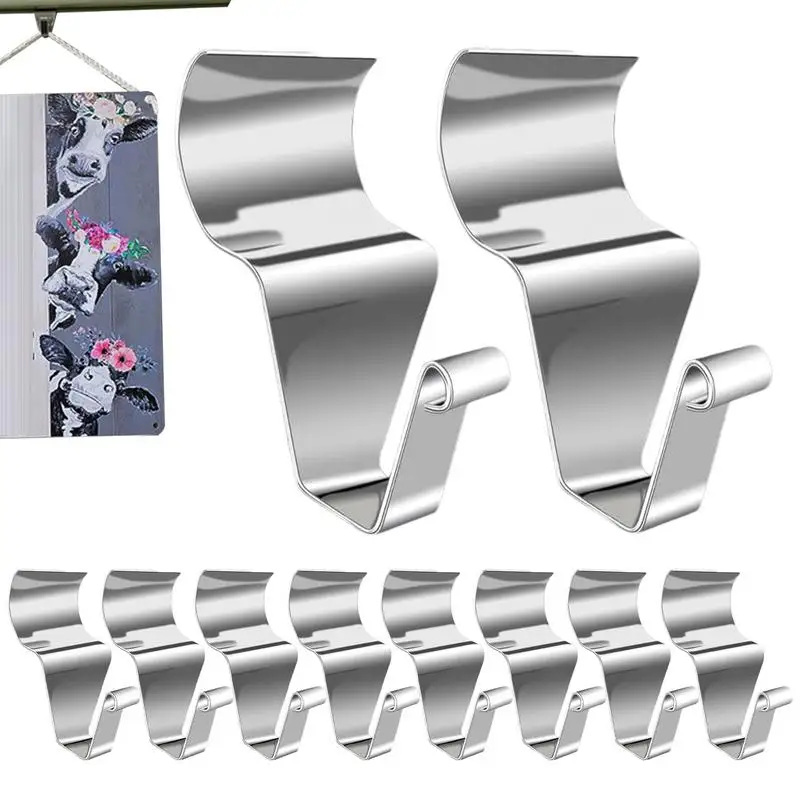 Hooks For Siding 10pcs No Hole Heavy Duty Siding Hanger No-Hole Needed Siding Hooks Easy Install Outdoor Decorations Hanger For