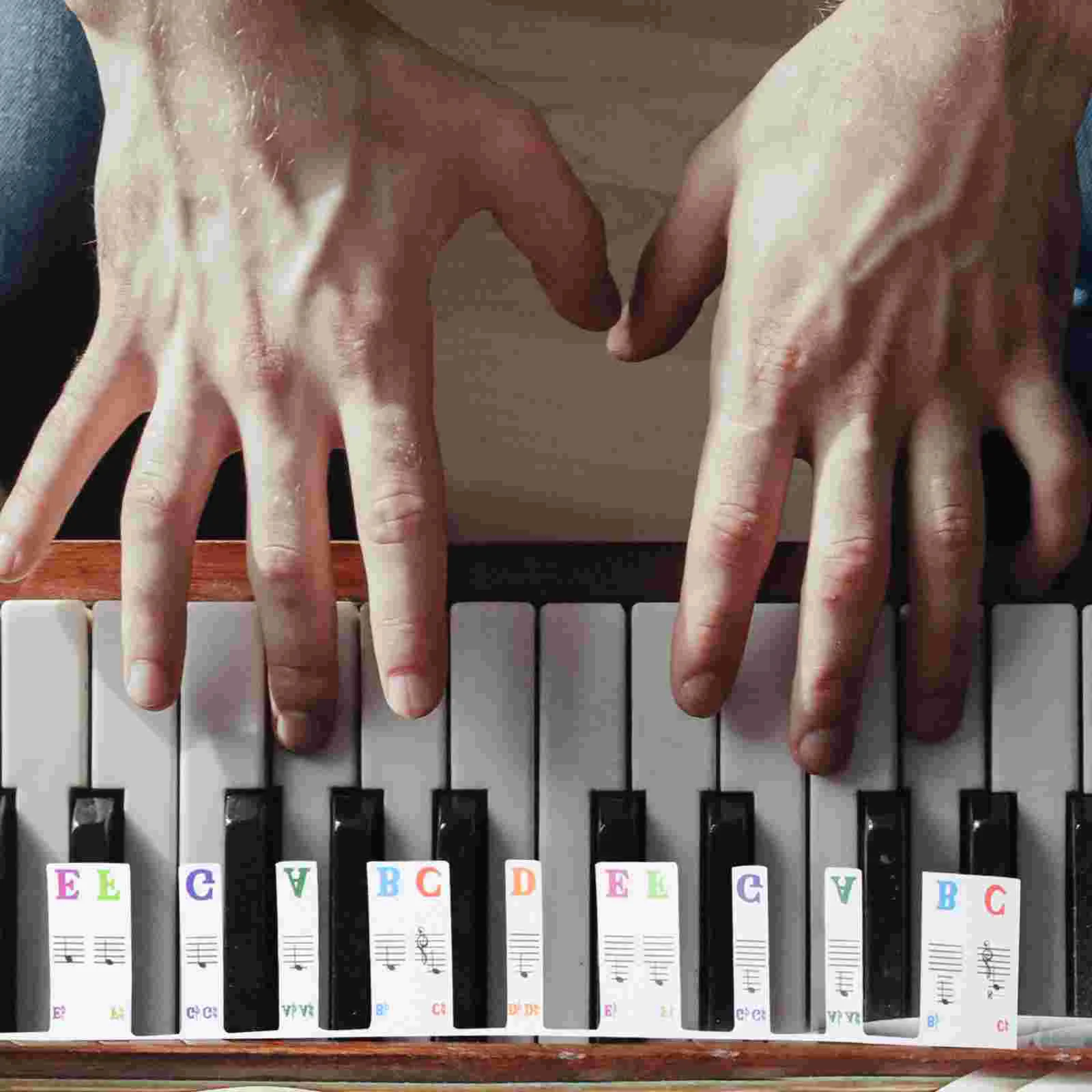 Piano Stickers Supply Keyboard Strip Electronic Organs Notes Accessory Learning Supplies Labels Music