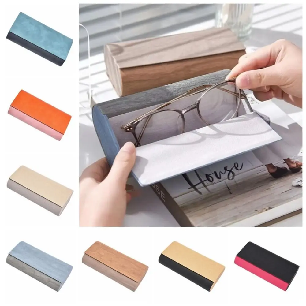 PU Leather Double Layer Glasses Case Scratch Resistant Waterproof Eyeglasses Sleeve Portable Large Capacity