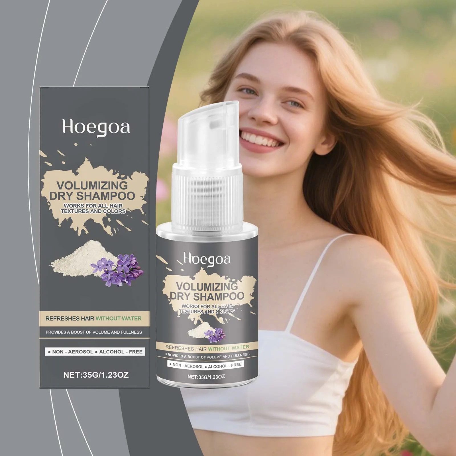 

Volumizing Dry Shampoo Spray - Natural Hair Volume, Lightweight & Refreshing, No-Wash Hair Care, Removes Oil & Odor