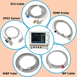 Compatible With Datex Ohmeda Cardiocap 5 Aespire 15 CS/5 AS/3 Satellite Plus II Monitor ECG Cable SPO2 Sensor IBP Adapter Line