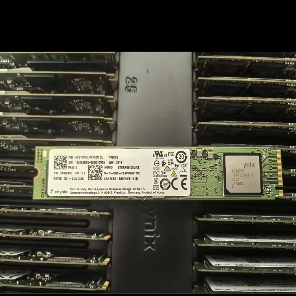 Para skhynix pe9010 1.92t m.2 22110 nvme pcie unidade de estado sólido ssd original novo