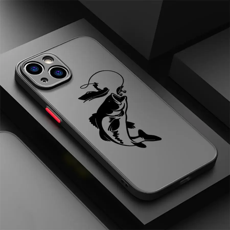 Boatman-funda de teléfono con sensación de piel de pesca, adecuada para iPhone 17 16 15 14 13 12 11 Pro/Max/Plus, anticaída y antigolpes