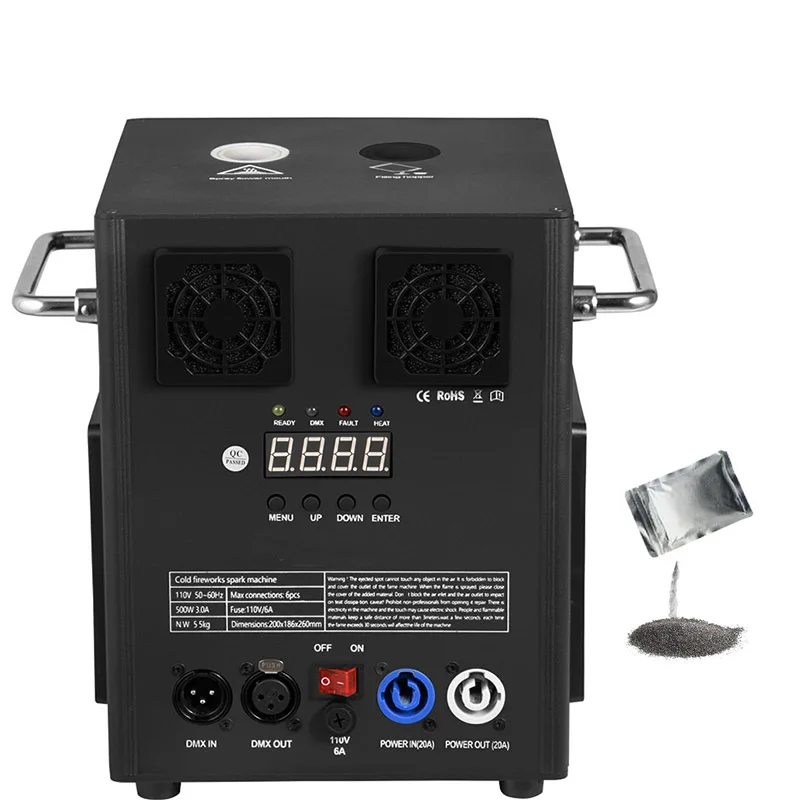 Factory Wholesale 750W Cold Spark Machine Stage Fire-works DMX Wireless Remote Control For Wedding Effect
