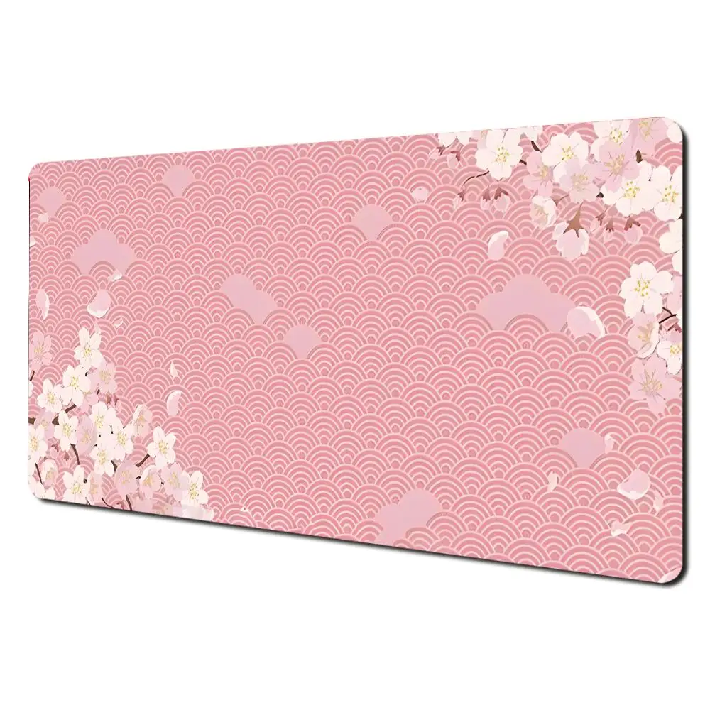 

Pink Sakura Mouse Pad Large Gaming Non-slip Desk Accessory Aesthetic Computer Laptop Art Mausepad Tablet Mat Mini PC Playmat
