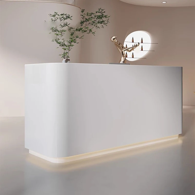

Small Luxury Reception Desk Supermarket Cashier Counter Reception Desk Business Clothing Store Theke Rezeption Beauty Furniture