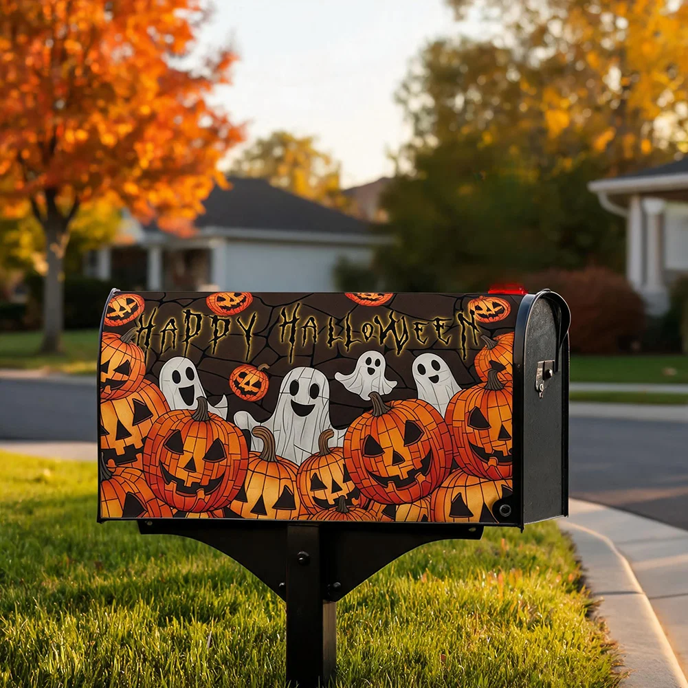 3pcs Festive Magnetic Mailbox Cover Set with Snowman Illustration Designed to Fit 18 x 21 Inch US Residential Mailbox Frame