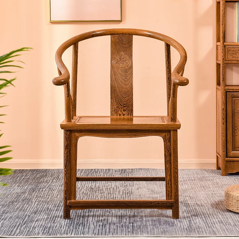 

Door Frame Armchair Palace Household Solid Wood Antique Imitation Chinese Style Tea Chair Armchair Offical Hat round-Backed