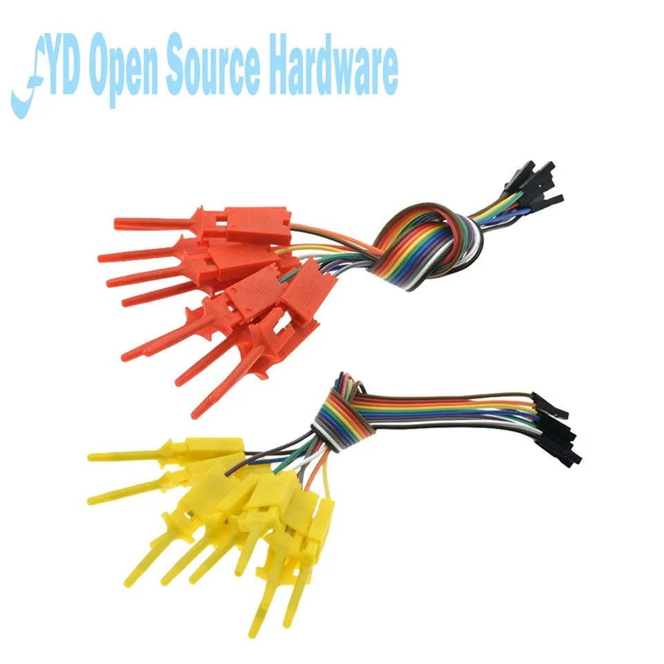 Color Dupont wire test hook logic analyzer test hook round test clip Connecting wire hook copper wire