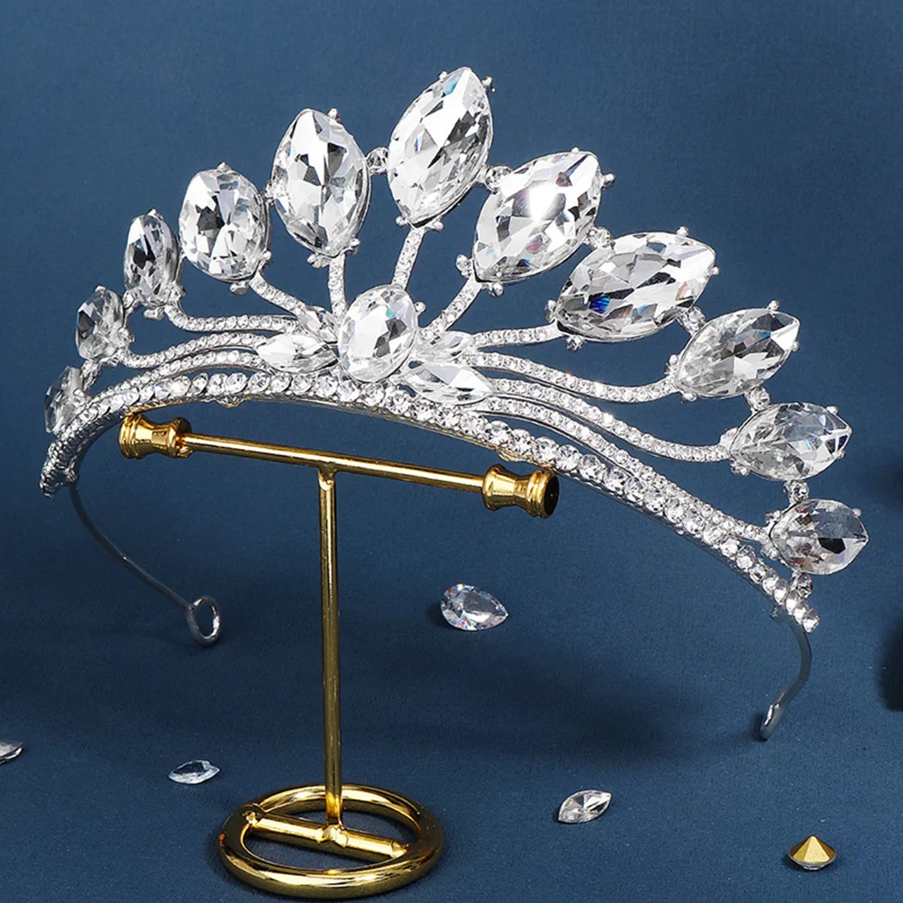 

Rhinestone Crown Tiara Hair Accessories for Girls Lightweight Birthday Party Retro Women Women Birthday Tiara Headwear
