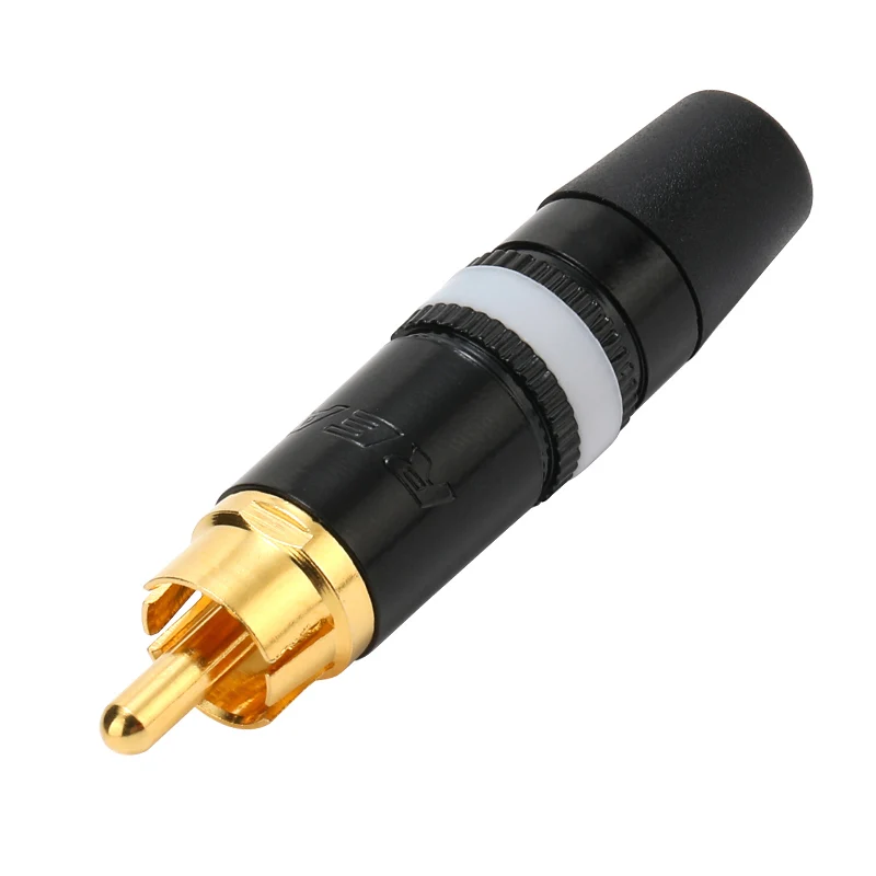 

Original Neutrik's REAN RCA Connector Gold-plated Phono Audio Video Lotus Plug NYS373 Cable Connector NYS366 with Spring Tail