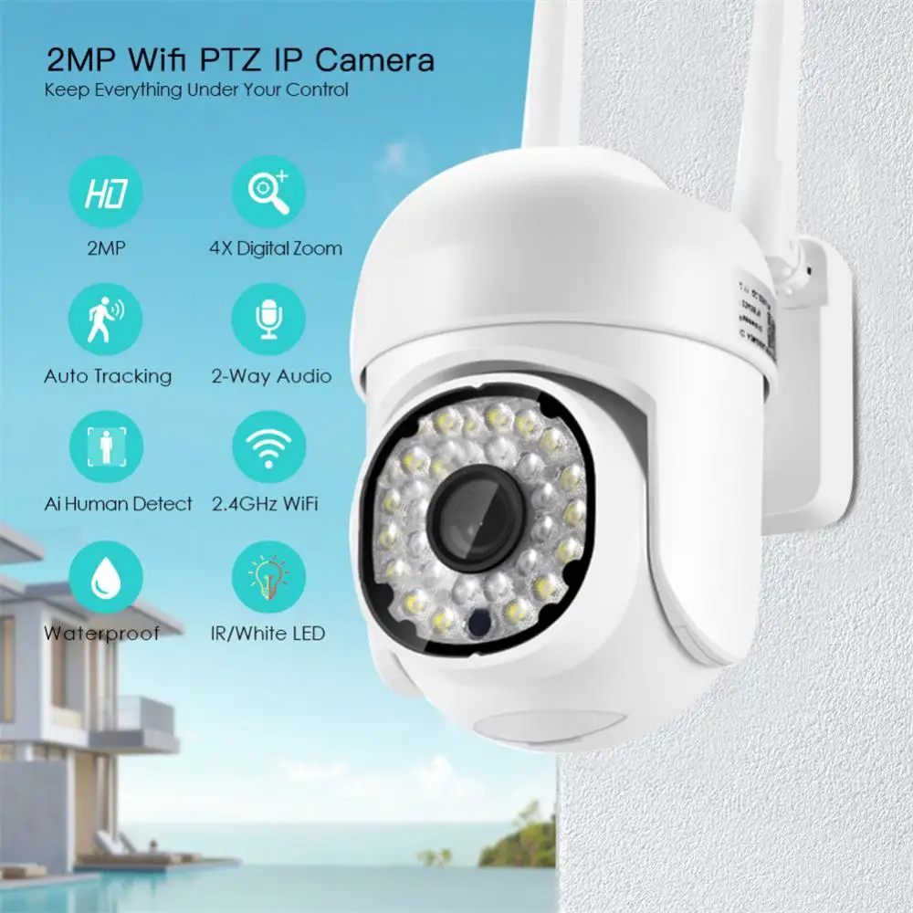 YI IOT Outdoor IP WiFi Camera 1080P 4X Digital Zoom Home Security Two Way Audio Motion Detection Waterproof Monitor