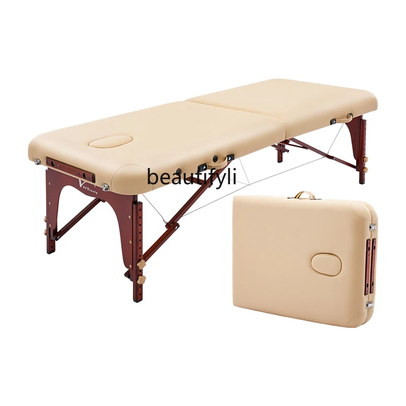 Folding massage bed, portable treatment bed for home use, moxibustion tattoo, portable beauty bed