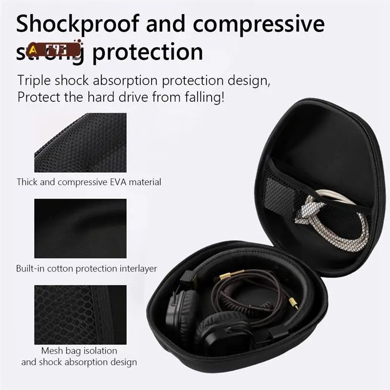 AF93-hard eva viagem carrying caso fone de ouvido bluetooth saco de armazenamento capa para sony WH-CH720N WH-CH520N WH-1000XM4 fone de ouvido