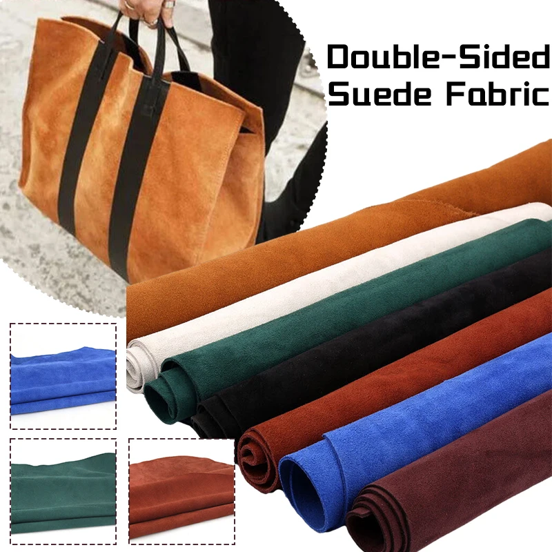 Tela de gamuza de doble cara de 20x30cm, piel sintética suave para costura artesanal, ropa, tapicería Interior de coche, zapatos, bolsa, joyero artesanal