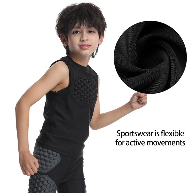 

Youth Football Chest Protector Vest With Eva Padding For Shock Protections And Breathable Comfortable 24BD