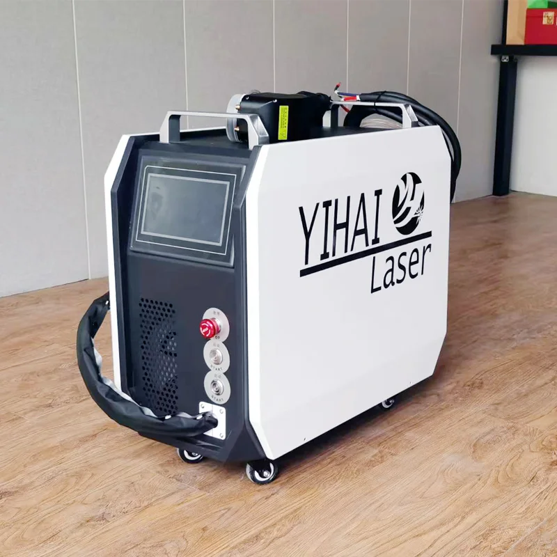 New 200w 300w 500w Portable Pulse Fiber Laser Cleaning Machine for Rust Wood Stone Stainless Steel Metal Aluminum