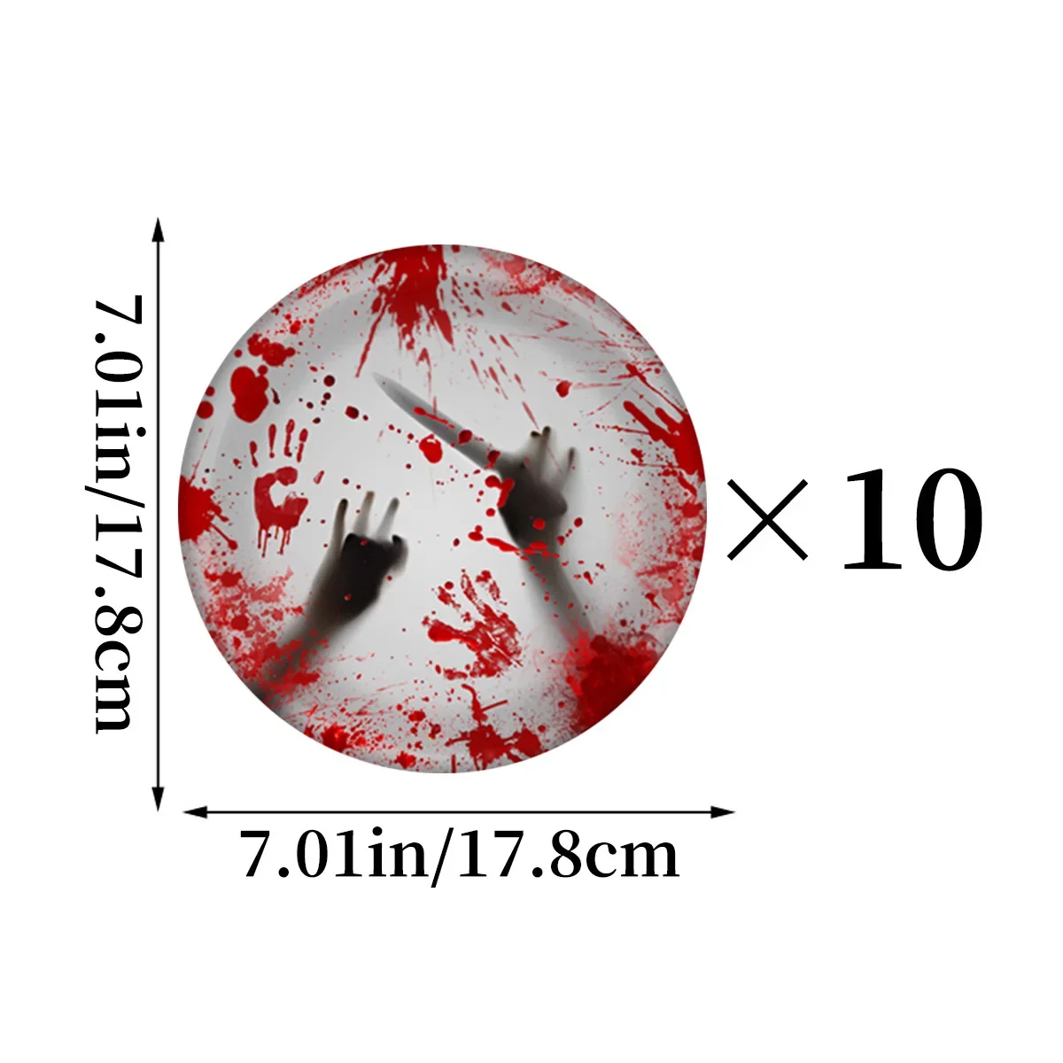 Halloween Party Plates Supplies Bloody Handprint Paper Disposable Cups Forks Tableware Set Dinnerware for Halloween Party Decor