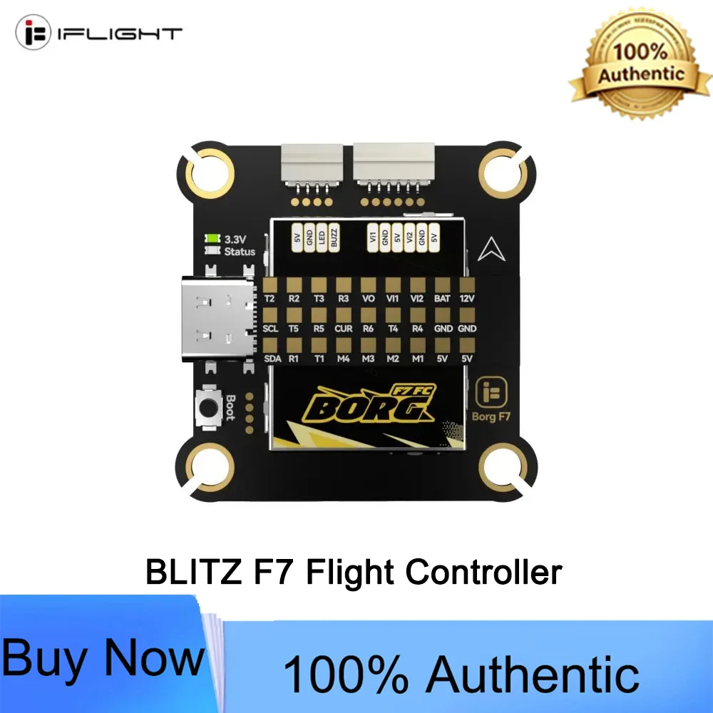 iFlight Borg F7 Flight Controller 30.5x30.5mm STM32F722RET6 ICM42688 Gyroscope 4-6S LiHV Input for FPV Racing Drone
