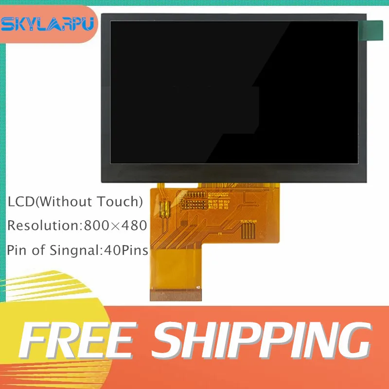 LCD Screen for BOE C043MBB673-1005AA3, 800*480 Display Repair Replacement, Free Shipping, 40 Pins, 4.3 inch