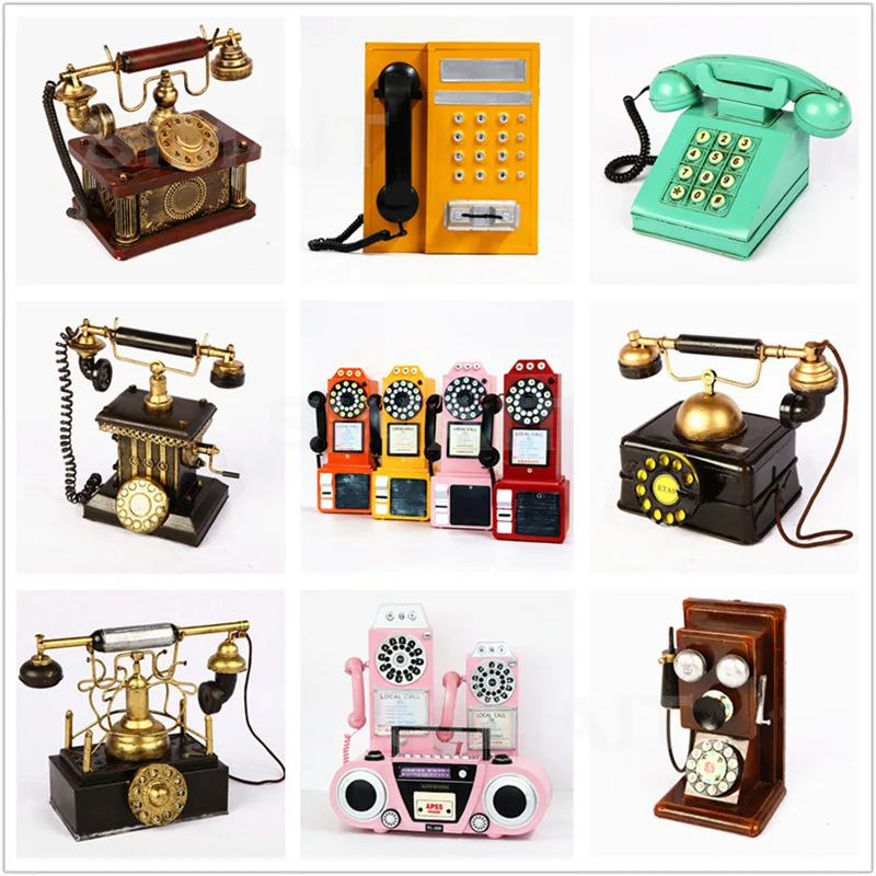 Retro Telephone Model, Shooting Background Props, Bar Cafe Clothing Store Ornaments