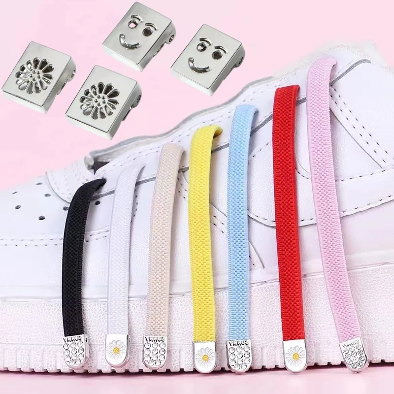 Quality No Tie Shoelaces Elastic Sneaker Shoe laces Outdoor Leisure Flat Shoelace Kids Adult Quick laces Drop shipping Wholesale