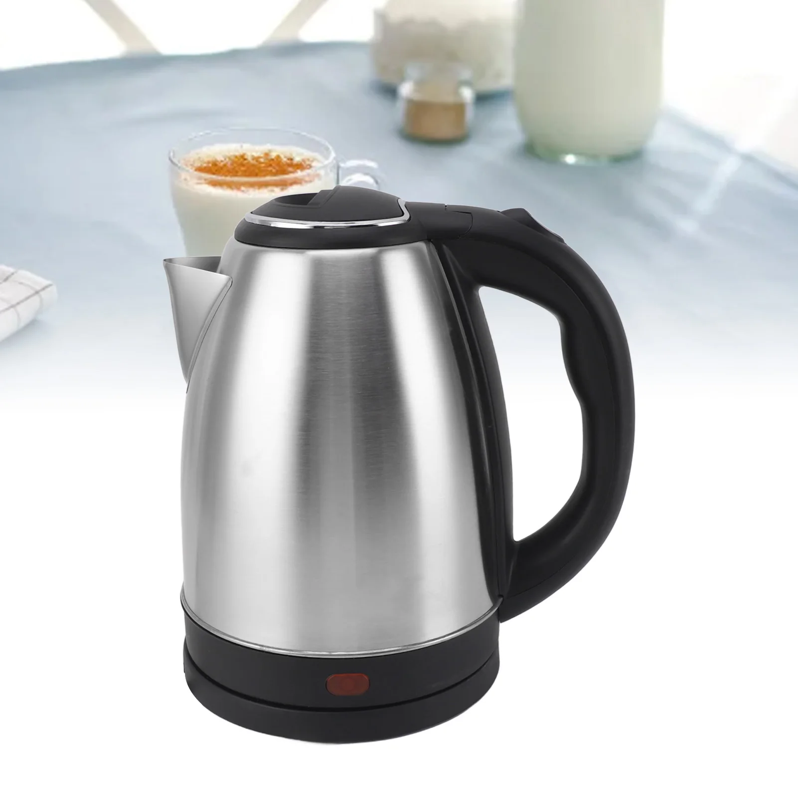 Bouilloire électrique à ébullition rapide 1000W, chauffe-eau en acier inoxydable 2L, arrêt automatique, poignée tactile fraîche de sécurité pour le thé au bureau et à domicile