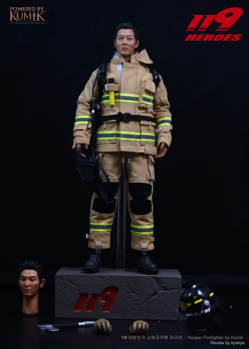 Spot KUMIK 1/6 Male Soldier Firefighter KMF23-F02 Mobile Doll Male Soldier Model Desktop Decoration Birthday Gift gk Statue