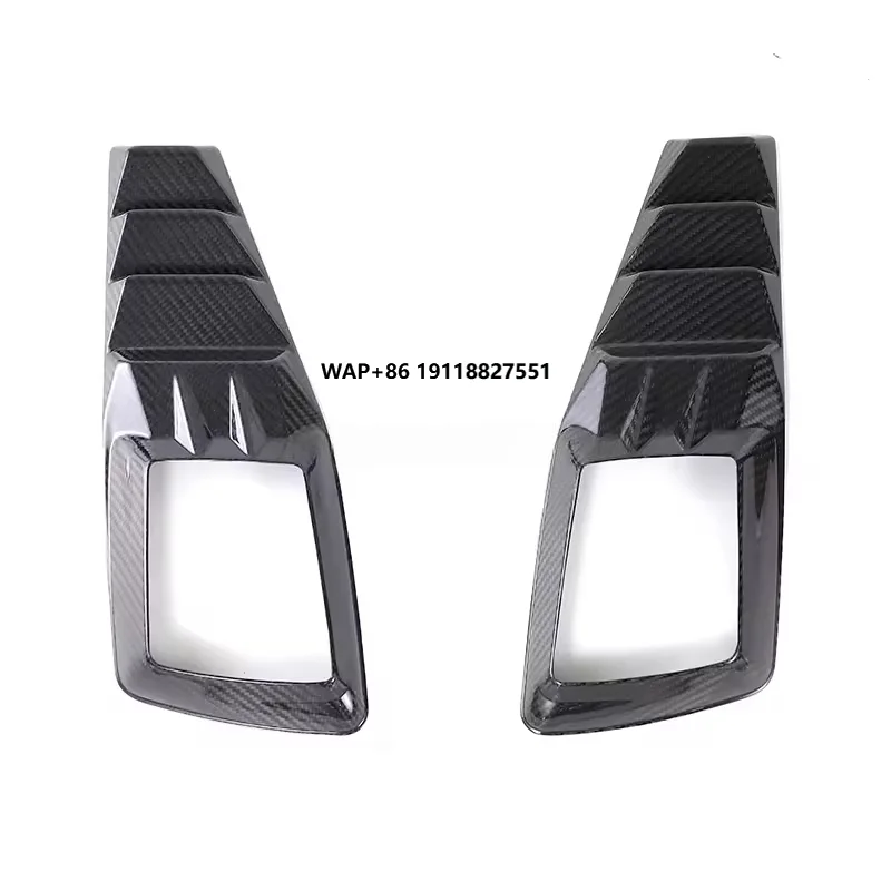 

Glossy Black Dry Carbon Fiber Auto Parts New Front Turning Signal Lamp Base Cover Frame for W464 G63 G500 G500 Car