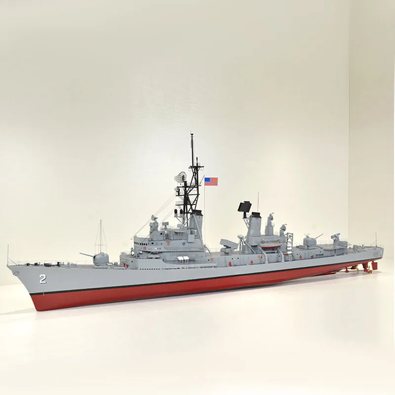 

1/100 U.S Navy Adams-class Guided Missile Destroyer Model Finished Remote Control Ship RC Navy Warship Battleship Toy Model Gift