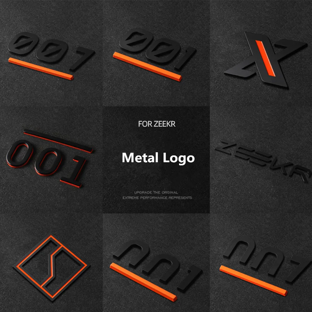

Для Zeekr 001 007 X металлический модифицированный логотип автомобиля, внешний специальный продукт, матовая модификация спортивного чернения