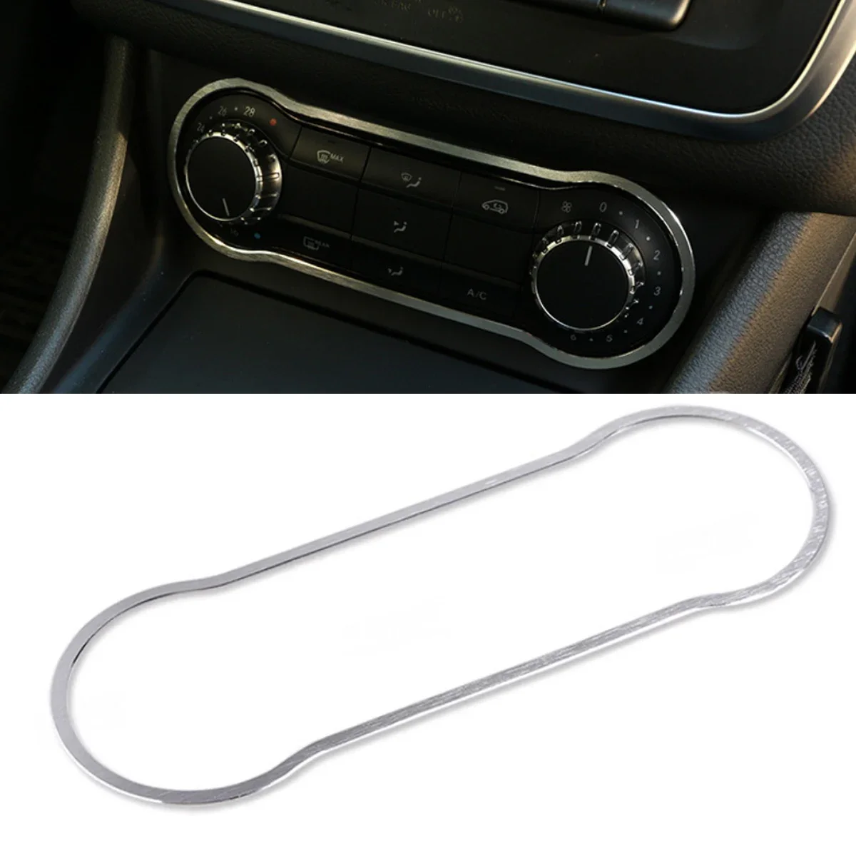 Car Air Condition Panel Frame Cover Trim Sticker For Mercedes-Benz A B CLA GLA Class W176 W246 C117 X156 200 220 A180 B200